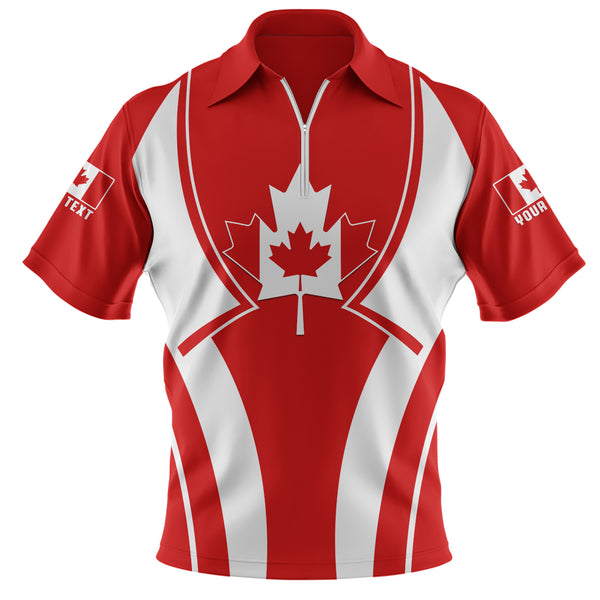 Canada Zip Polo Shirt The Red And White Legacy