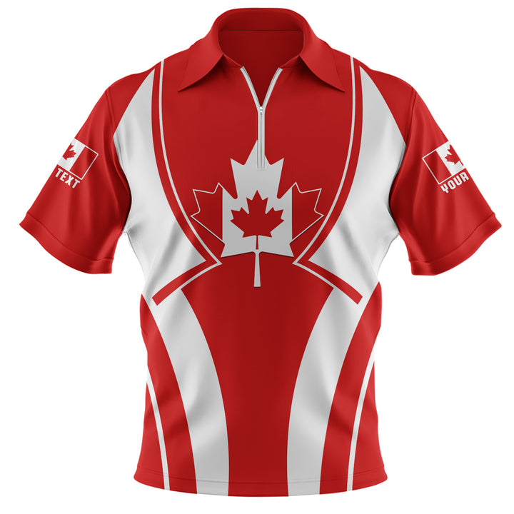 Canada Zip Polo Shirt The Red And White Legacy