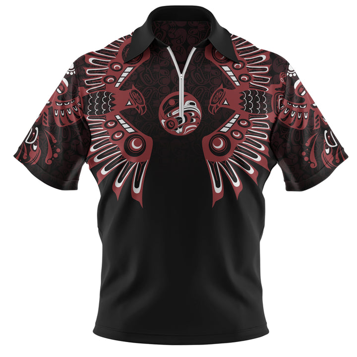 Canada Zip Polo Shirt Haida Echo Of The Wild North