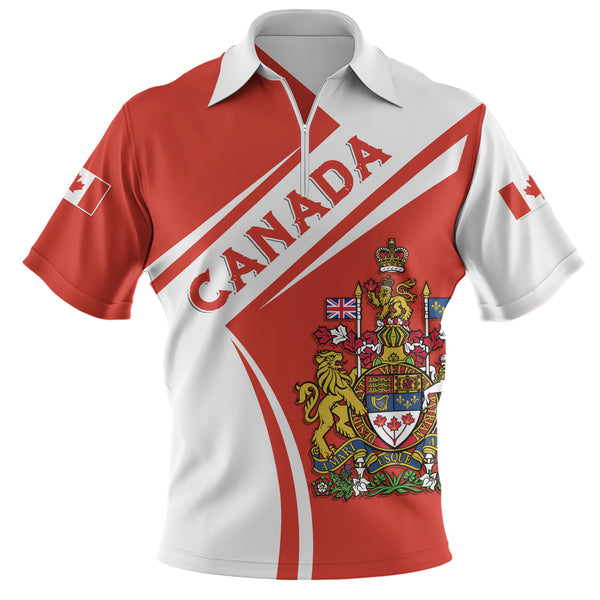 Canada Zip Polo Shirt Canada North Vibes Only