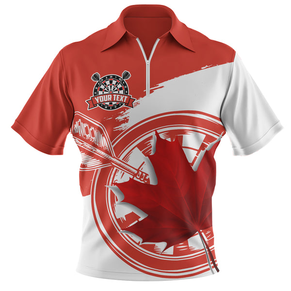 Canada Zip Polo Shirt Sharp Maple Dart Shot