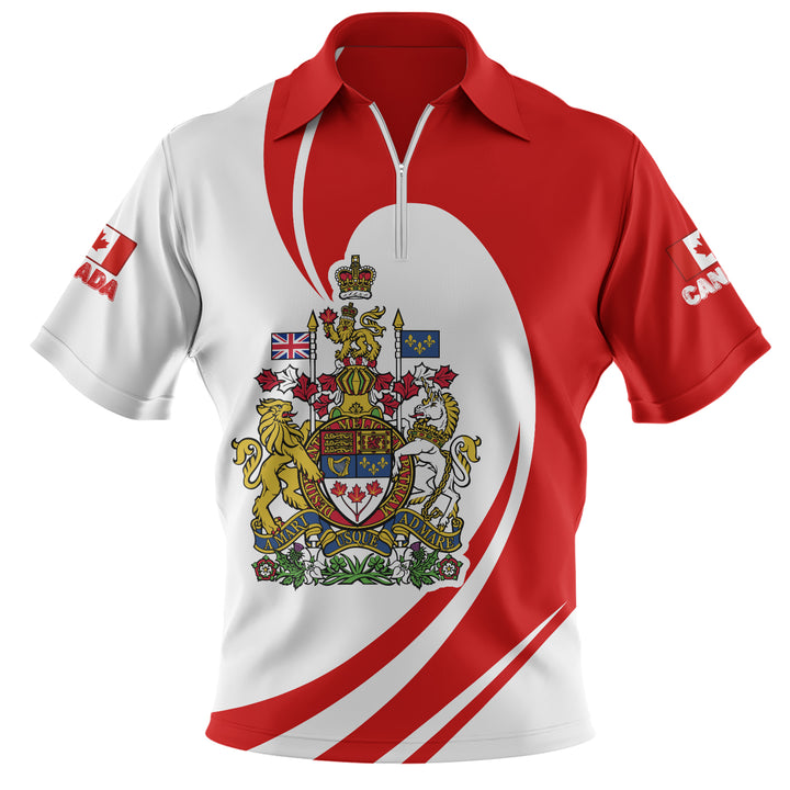 Canada Zip Polo Shirt Canada Noble Spirit