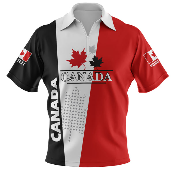 Canada Zip Polo Shirt Proud To Be Canadian
