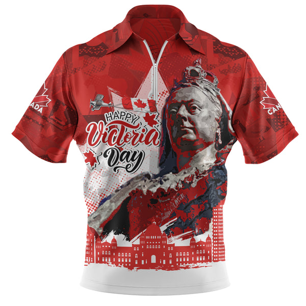 Canada Zip Polo Shirt Victoria Reigns Canada Celebrates