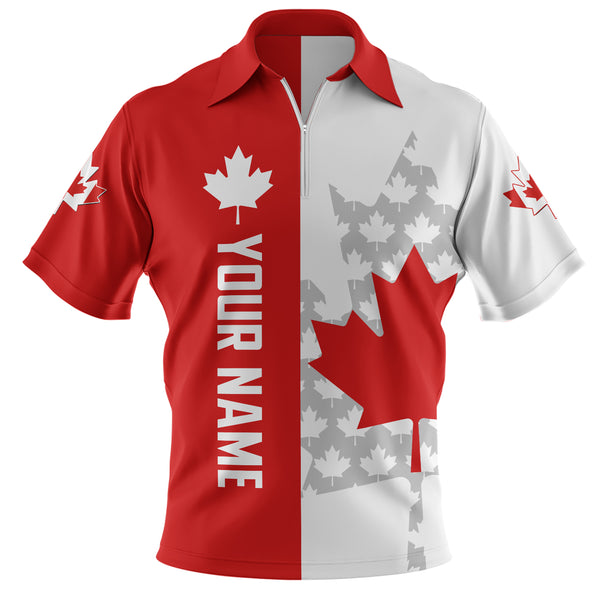 Canada Zip Polo Shirt Custom True North Signature