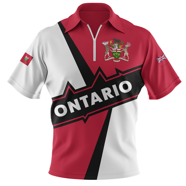 Ontario Zip Polo Shirt Loyal True North Provincial Style